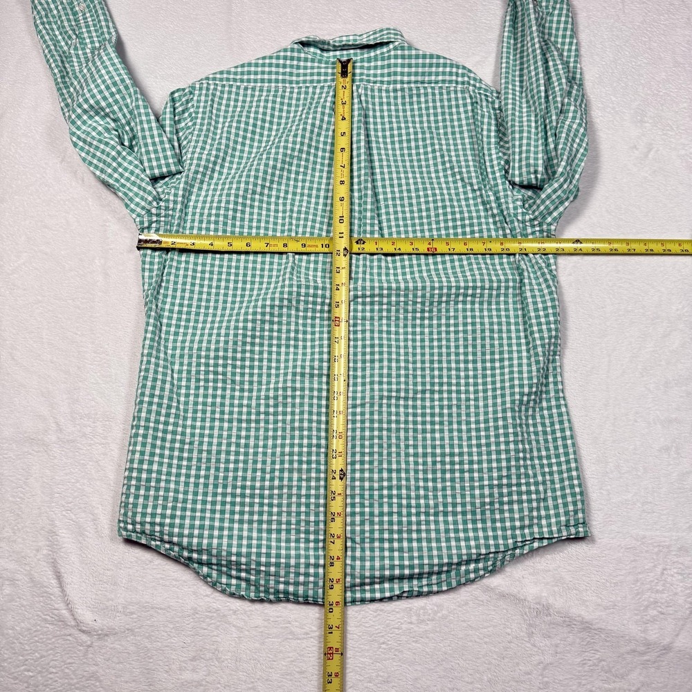 Brooks Brothers Regent Shirt Mens Large Green Check Long Sleeve Button Front - Picture 6 of 9